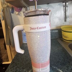 Juicy Couture Rhinestone Tumbler with Handle
